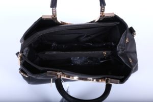 Geanta dama neagra casual H50040 interior