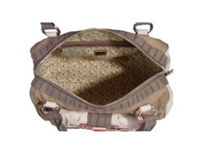 Guess Fate Satchel Taupe Multi 3