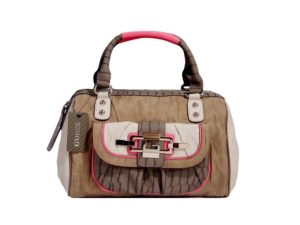 Guess Fate Satchel Taupe Multi