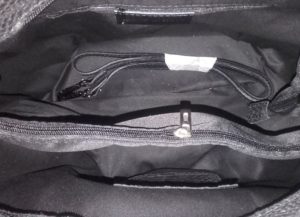 geanta dama tip sac piele naturala negru interior